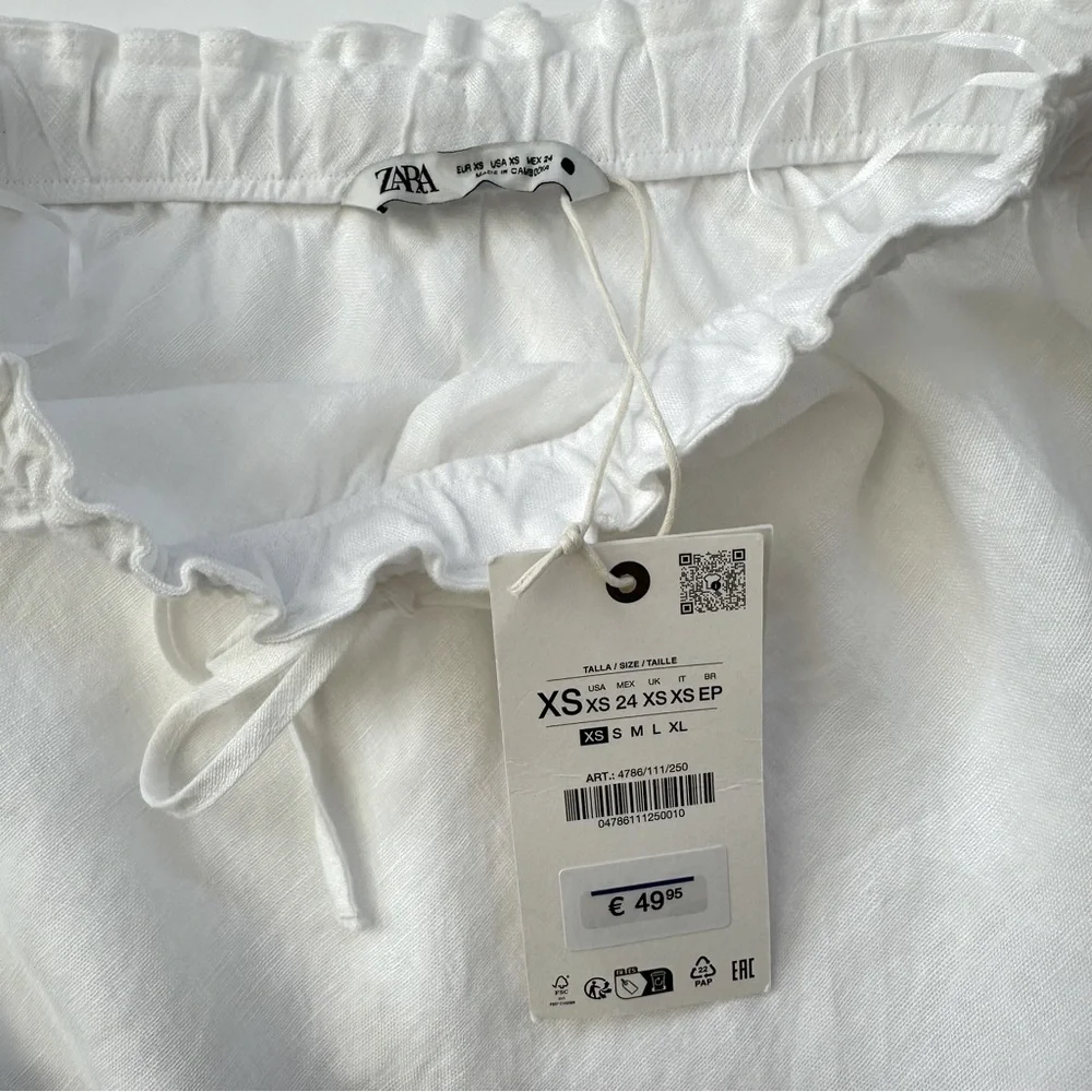 NWT Zara 100% Linen White Maxi Skirt - Picture 12 of 15